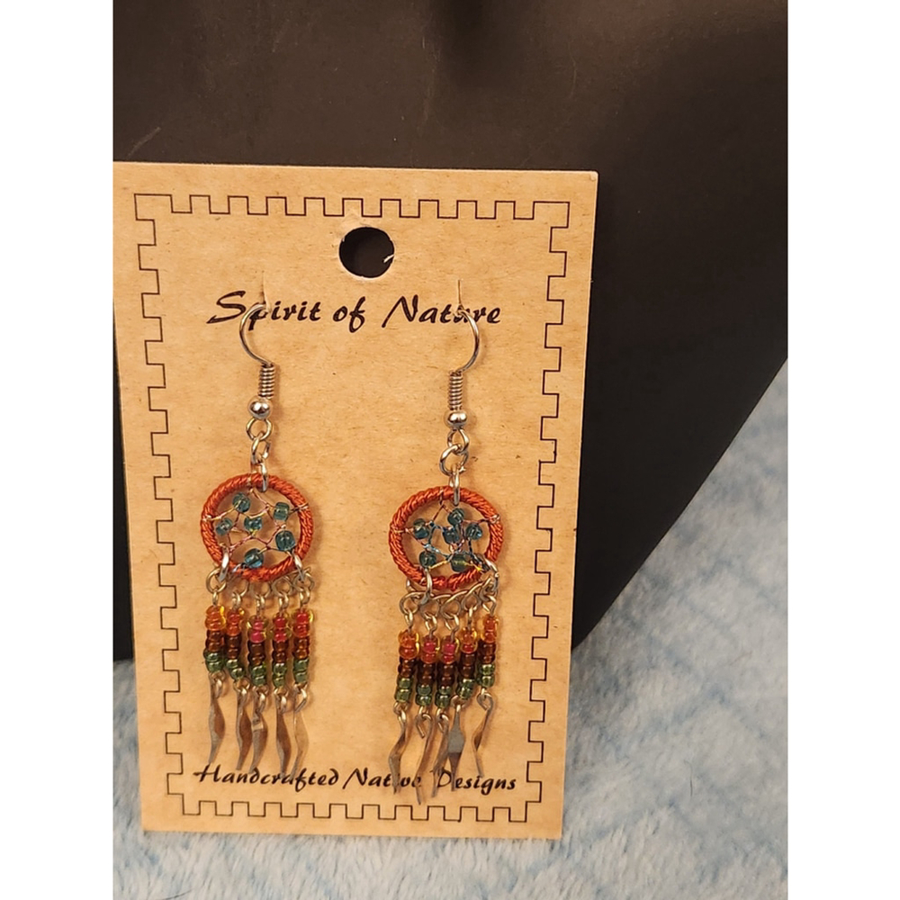 Spirit of Nature Dreamcatcher Dangle Earrings